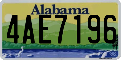 AL license plate 4AE7196