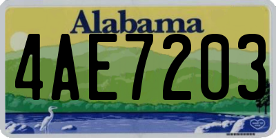 AL license plate 4AE7203