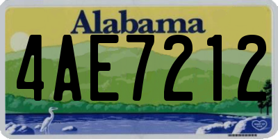 AL license plate 4AE7212