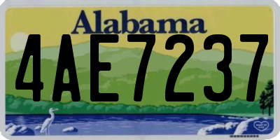 AL license plate 4AE7237