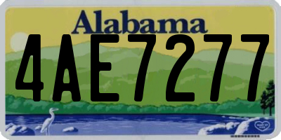 AL license plate 4AE7277