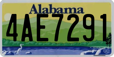 AL license plate 4AE7291