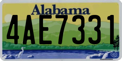 AL license plate 4AE7331