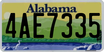 AL license plate 4AE7335
