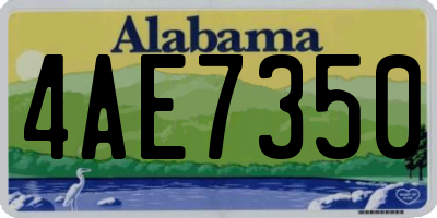 AL license plate 4AE7350