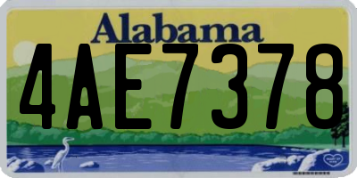 AL license plate 4AE7378