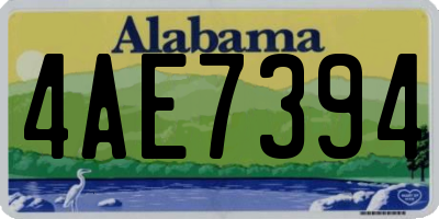 AL license plate 4AE7394