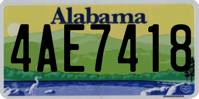AL license plate 4AE7418