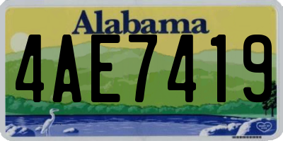 AL license plate 4AE7419