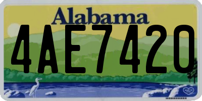 AL license plate 4AE7420