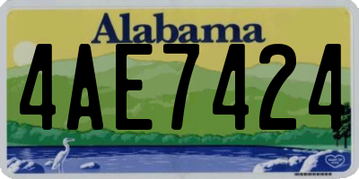AL license plate 4AE7424