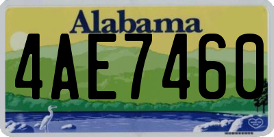 AL license plate 4AE7460