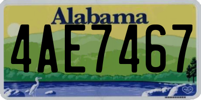 AL license plate 4AE7467
