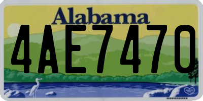AL license plate 4AE7470