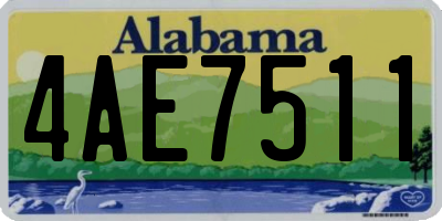 AL license plate 4AE7511