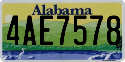 AL license plate 4AE7578