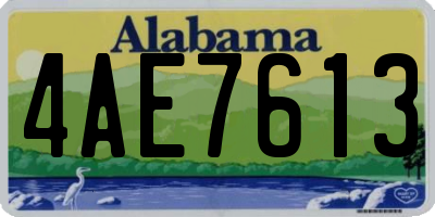 AL license plate 4AE7613