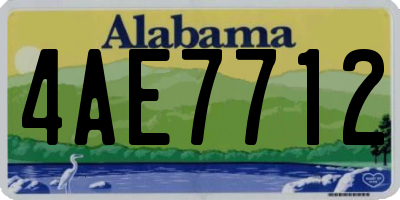 AL license plate 4AE7712