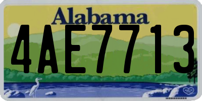 AL license plate 4AE7713