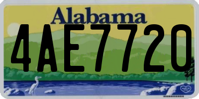 AL license plate 4AE7720
