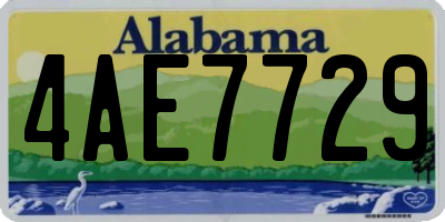 AL license plate 4AE7729