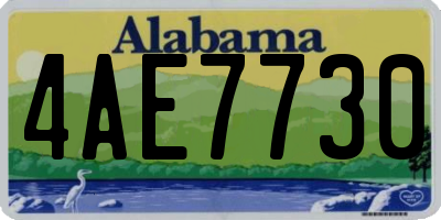 AL license plate 4AE7730