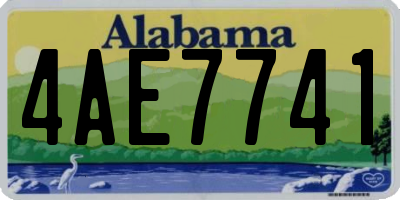 AL license plate 4AE7741