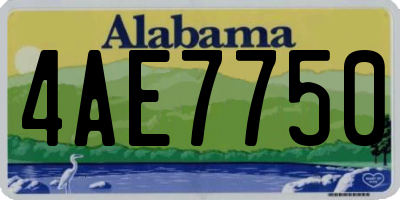 AL license plate 4AE7750