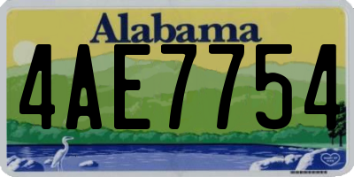AL license plate 4AE7754
