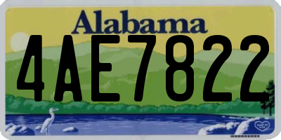 AL license plate 4AE7822