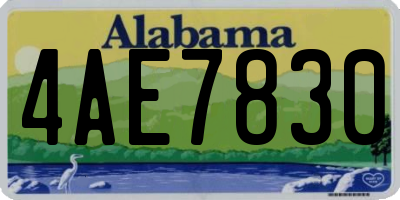 AL license plate 4AE7830