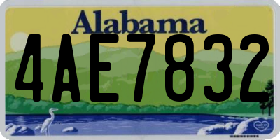 AL license plate 4AE7832