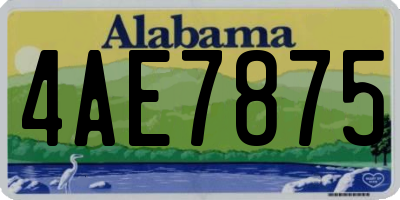 AL license plate 4AE7875