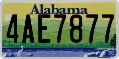 AL license plate 4AE7877