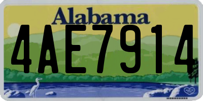AL license plate 4AE7914