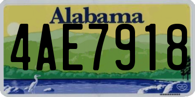 AL license plate 4AE7918