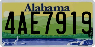 AL license plate 4AE7919
