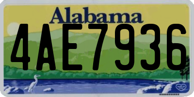 AL license plate 4AE7936