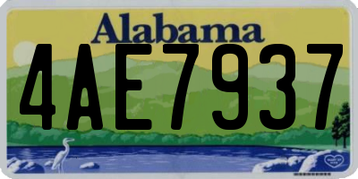 AL license plate 4AE7937