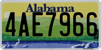 AL license plate 4AE7966