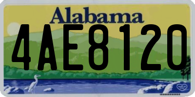 AL license plate 4AE8120