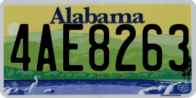 AL license plate 4AE8263