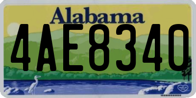 AL license plate 4AE8340