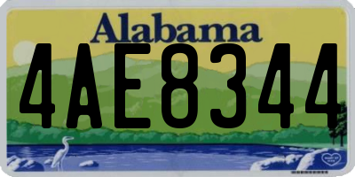 AL license plate 4AE8344