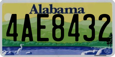 AL license plate 4AE8432