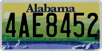 AL license plate 4AE8452
