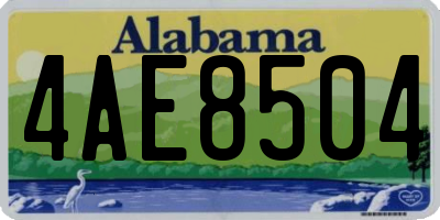 AL license plate 4AE8504