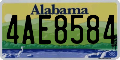 AL license plate 4AE8584