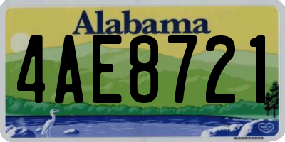 AL license plate 4AE8721