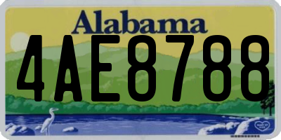 AL license plate 4AE8788